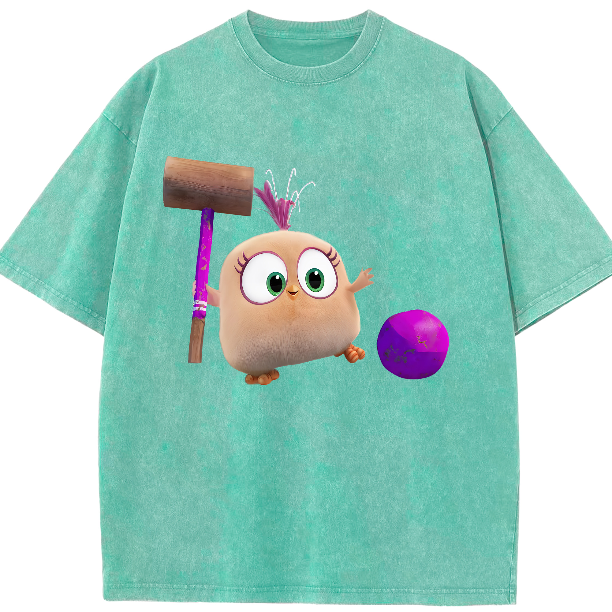（画像用） Angry Birds アングリーバード 綿100% ヴィンテージ風 半袖Tシャツ（フロントプリント）